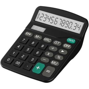 Imagem de Calculadora De Mesa, Bateria Solar De 12 Dígitos, Calculadora De Escri