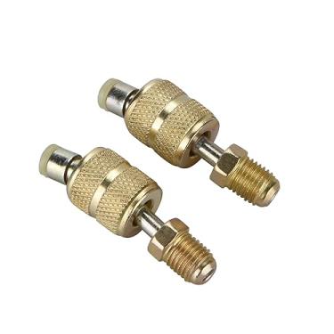 Imagem de MOUDOAUER 2 adaptadores de porta de vácuo de latão R410A, mini ar-condicionado dividido, conversor de latão, ferramenta acessória