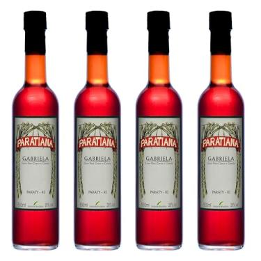 Imagem de Kit 4 Cachaças Gabriela Paratiana 500 ml Artesanal Premium Premiada Paraty Destilada Presente Jorge Amado Natal Drink Pinga Cravo e Canela