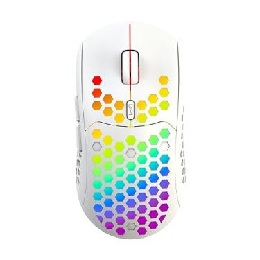 Imagem de (Black Iron Bull) BL110 Mouse sem fio 2.4G Design leve Bateria de grande capacidade RGB Retroiluminação Tipo-C Interface 2.4G
