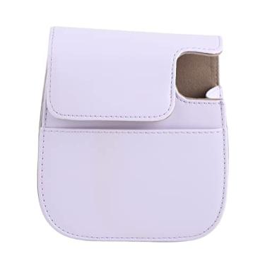 Imagem de Bolsa De Couro PU Para Fujifilm Instax Mini 11, Bolsa De Transporte Com Alça Ajustável E Mini Bolsa De Armazenamento De Fotos, Bolsa Para Câmera De Viagem(roxo)