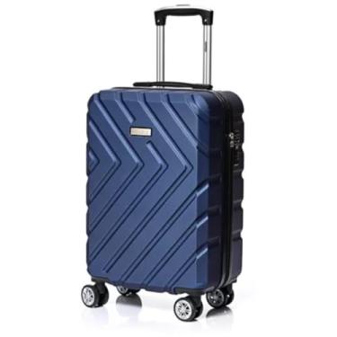 Imagem de Mala Rígida ABS IsiWay Montreal Média 65x27x41 Azul Cor:Azul;Tamanho:M;Gênero:Unissex;