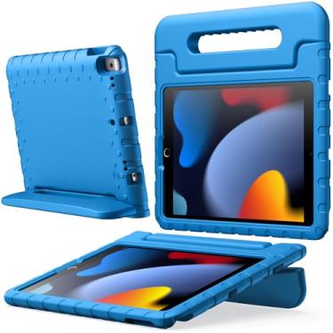 Imagem de JETech Capa Infantil para iPad 10,2 Polegadas (9ª/8ª/7ª Geração, 2021/2020/2019), iPad Air 3 10,5 (3ª Geração, 2019) e iPad Pro 10,5 2017, Capa para à Prova de Choque com Alça (Azul)