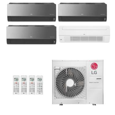 Imagem de Ar-Condicionado Multi Split Inverter LG 30.000 (3x Evap HW Artcool 9.000 + 1x Evap Cassete 1 Via 18.000) Quente/Frio 220V