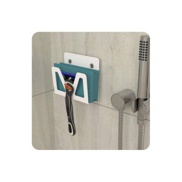 Imagem de Suporte De Lamina Barbear Porta Gilete Ventosa Branco F.ELG