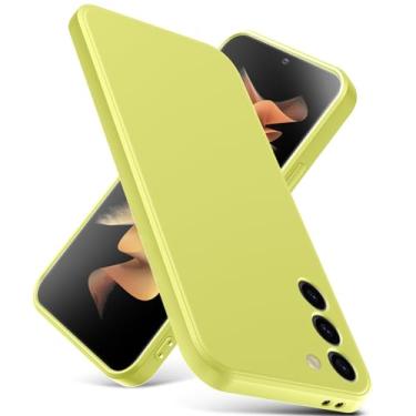 Imagem de YSLBWLE Capa para Samsung Galaxy S23 Plus, capa fina de silicone líquido, à prova de choque, capa de telefone fina para Samsung Galaxy S23 Plus, capa protetora de câmera de corpo inteiro - amarela