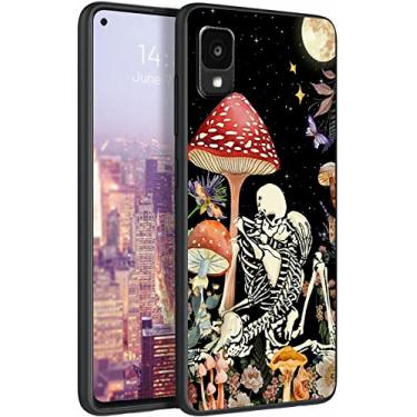 Imagem de RAUEDWDJS Capa para celular Alcatel TCL 30Z T602DL, TPU macio slim fit TCL 30Z para mulheres e meninas, antiarranhões, antiderrapante, capa de borracha à prova de choque para Alcatel TCL 30Z, caveiras