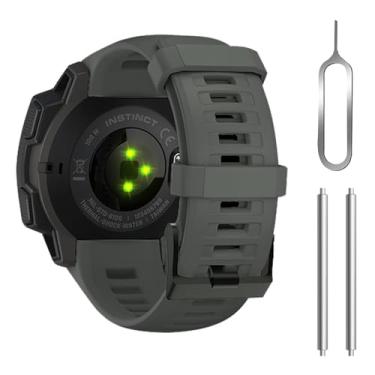 Imagem de Bandkids Pulseiras de camuflagem de 22 mm para Garmin Instinct Watch, pulseira de silicone macio à prova d'água para Garmin Instinct 2 / Instinct Esports / Instinct Solar/Maré / Tático