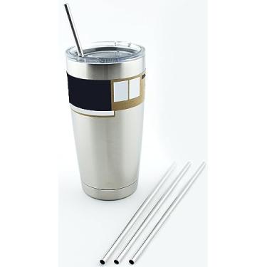 Imagem de 4 canudos de aço inoxidável para beber para copo Yeti – marca CocoStraw – para 525 ml