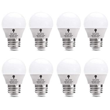 Imagem de Pacote com 8 lâmpadas LED BlueX 3W G14 5000K Luz do dia - Equivalente a 25W - Base E26 120V - Lâmpadas noturnas pequenas para quarto, ventilador de teto, luminária de mesa, cozinha, luminárias