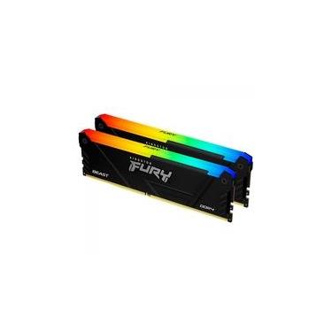 Imagem de Memória RAM Kingston Fury Beast, RGB, 16GB (2x8GB), 3200MHz, DDR4, CL16, Preto - KF432C16BB2AK2/16