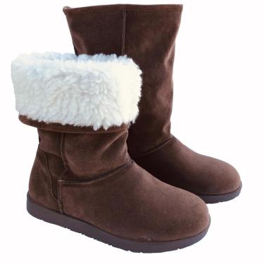 Imagem de Bota Camurça café Pelo Neve Frio Lã Fioratto-Feminino