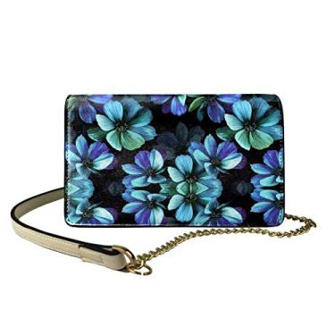 Imagem de GOSTONG You Are My Sunshine Bolsa feminina com estampa de girassol, bolsa mensageiro transversal para viagens e compras, Estampa de flor aquática, One Size