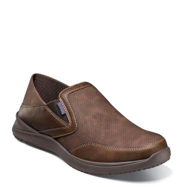 Imagem de Nunn Bush Tênis masculino Conway EZ Slip-On, Marrom, 13 Wide