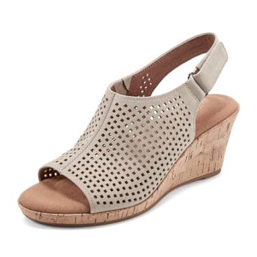 Imagem de Rockport Briah Perf Sling feminino, Couro castanho-acinzentado, 36