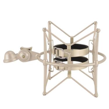 Imagem de Microfones Montagem de Choque 60mm Suporte de Clipe de Microfone de Alto Isolamento Montar Microfone Anti Vibração Montagem de Choque Estúdio Gravação de Transmissão (Silver)