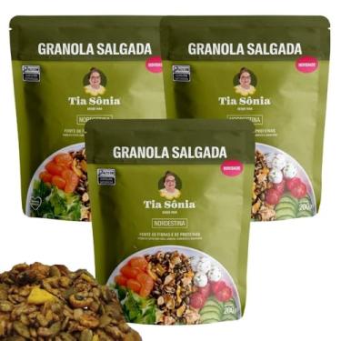 Imagem de Tia Sônia, Granola Salgada Chips Banana Sementes Girassol Abóbora Kit 200g cada Nordestina Tia Sônia Premium