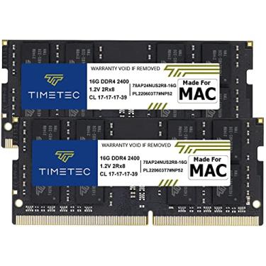 Imagem de Timetec Kit de 32 GB (2 x 16 GB) compatível com Apple iMac 2017 (27 polegadas com Retina 5K, 21,5 polegadas com Retina 4K / Não Retina 4K) DDR4 2400MHz PC4-19200 SODIMM MAC RAM Upgrade para iMac 18,1