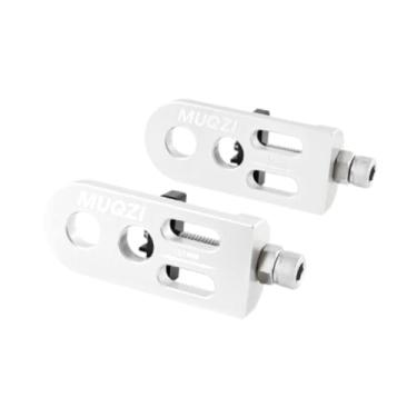 Imagem de kowaku 2Pcs Tensor de corrente de bicicleta Velocidade única Estabilizador de ajuste universal, Prendedor de corrente de bicicleta leve para bicicletas de, Prata