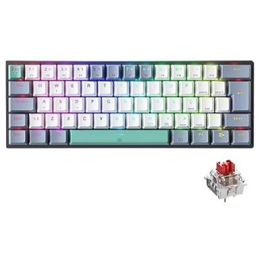 Imagem de Teclado Mecânico MACHENIKE K500-B61 MINI Com Fio 60% ABNT2 Layout RGB Backlight Hot-swappable NKRO Wired Gaming MacBook PC Celular Notebook Windows