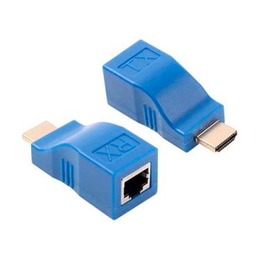 Imagem de Adaptador Extensor Hdmi via cabo Rj45 Até 30 Metros - OEM