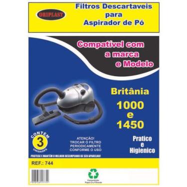 Imagem de Kit Com 9 Sacos Descartáveis Aspirador De Pó Britânia 1000 / 1450 - Or