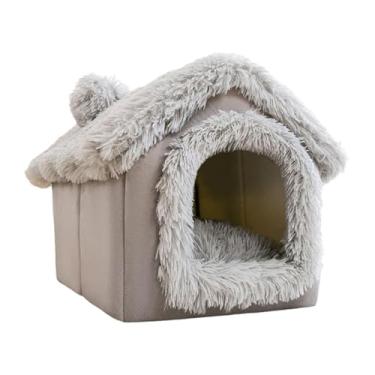 Imagem de Bothyi Casa de cachorro interna tenda fechada cabana com almofada removível multifuncional espaço confortável para viagens ao ar livre cama de gato, Grey L
