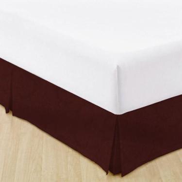 Imagem de Saia Para Cama Box Casal Jacquard Admirare, Carmim