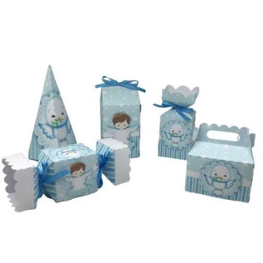 Imagem de Kit Festa Fácil Batizado Decoração e Lembrancinhas de Luxo - KIBUNITIN