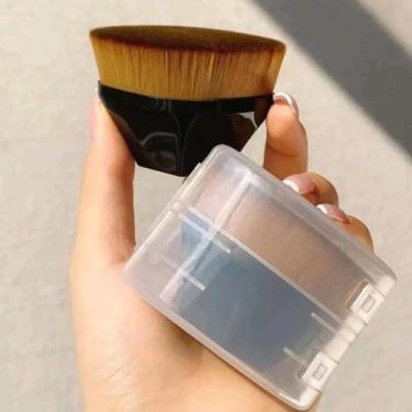 Imagem de Pincel Mágico Hexagonal Maquiagem Base Blush Pó - MD, Preto