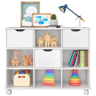 Imagem de Nicho Organizador com Rodízios 3 Gavetas Branco - Mpozenato - Mpozenat