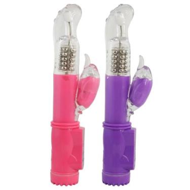 Imagem de Vibrador Jack Rabbit Rotativo Ponto G 36 Vibrações Sexy Import, Roxo