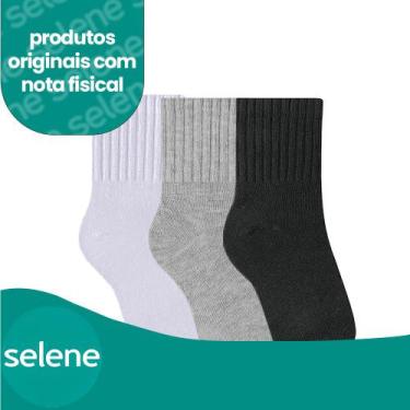 Imagem de Kit 6 Pares De Meias Infantil Selene Cano Médio Em Algodão Unissex, Mi