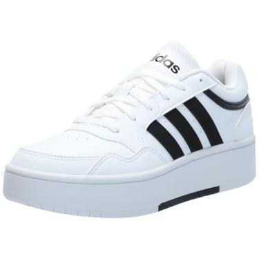 Imagem de adidas Hoops 3.0 Bold Basketball Tênis feminino, Branco/Preto/Preto, 40