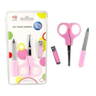 Imagem de Kit Manicure Baby Bebê Menino Menina Tesoura Cortador Lixa - anjo da m