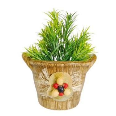 Imagem de Vaso Cesto Grande com arranjo para Suculentas  Plantas e Plantinhas Ar