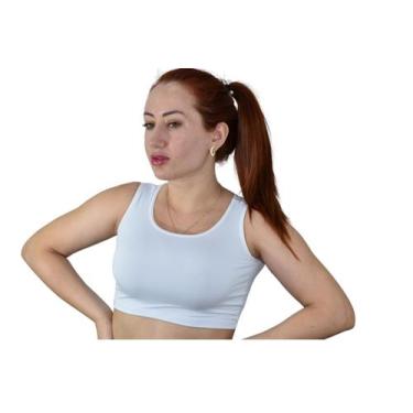 Imagem de Top Fitness Super Confortável - R06 - Fanáticos Por Cintas, Branco, G