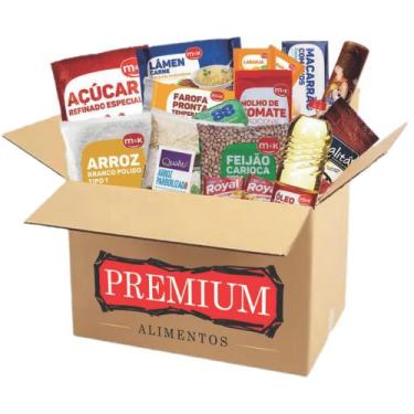 Imagem de Cesta basica super premium - Marcas disponível em estoque, Branco