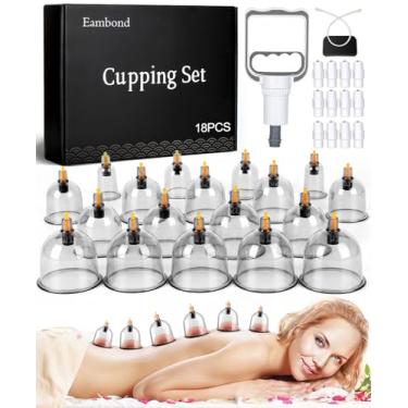 Imagem de Eambond Conjunto de ventosas, conjuntos de terapia com ventosas para massagem nas costas, alívio da dor, fisioterapia, kit de ventosas chinesas com bomba de vácuo para massagistas – melhore sua saúde