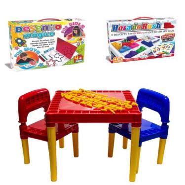 Imagem de Mesa Didática Tritec +Jogo Divertido HoraRush Desenho Magico - Tritec 