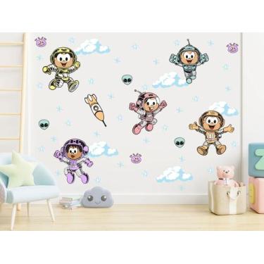 Imagem de Adesivo de Astronautas Turma da Monica Planetas Tons Claros - Adesivos