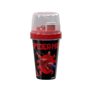 Imagem de Mini Shakeira 320 Ml Homem-Aranha Com Tampa 1077 Plasútil - Plasutil