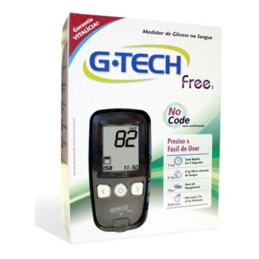 Imagem de Kit Medidor De Glicose Free Com 10 Tiras 10 Lanceta G-tech  - G-Tech F