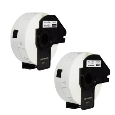 Imagem de KIT 2 Rolos Etiquetas Compativeis Brother Dk1201 Ql800 29x90 - Masterp
