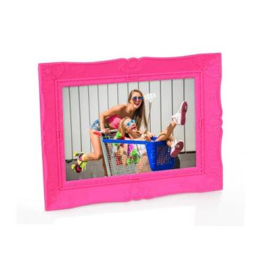 Imagem de Porta Retrato 10X15 Rosa Floral Decoração - LORE