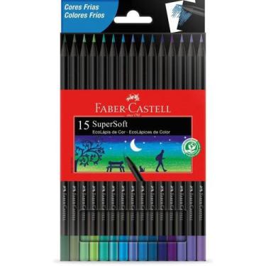 Imagem de Lapis 15 Cores Frias Ecolapis Supersoft Faber-Castell - FABER CASTELL,