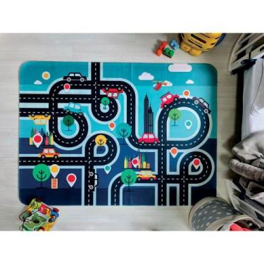 Imagem de Tapete Infantil Emborrachado Antiderrapante Divertido 90cmx125cm City 