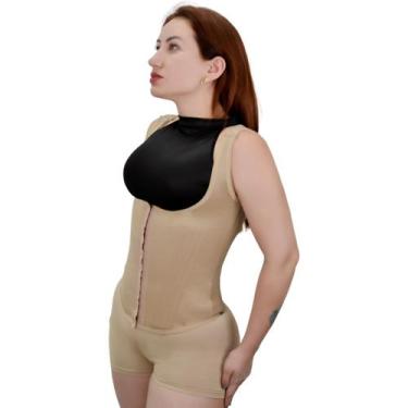 Imagem de Cinta Modeladora 16 Barbatanas Tecido Duplo Melhora Postura - Fanático
