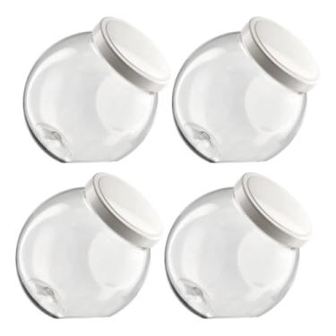 Imagem de Kit 4 Pote Plástico Baleiro 500ml Tampa Rosca Pote Doces Mantimentos