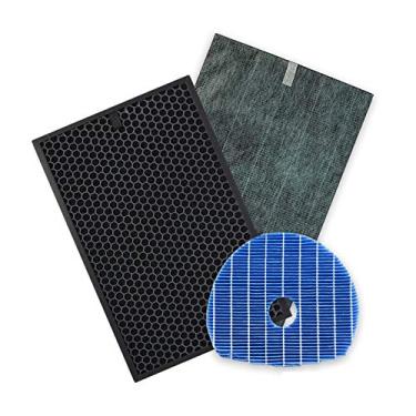 Imagem de PUREBURG Conjunto de filtros de substituição compatível com purificador de ar Sharp KC-850U e KC-C100U PlasmaCluster, H13 HEPA + carvão ativado + filtro de umidificador